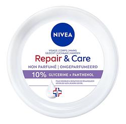 Foto van Nivea repair & care ongeparfumeerd bodycrème - 10% glycerine + panthenol