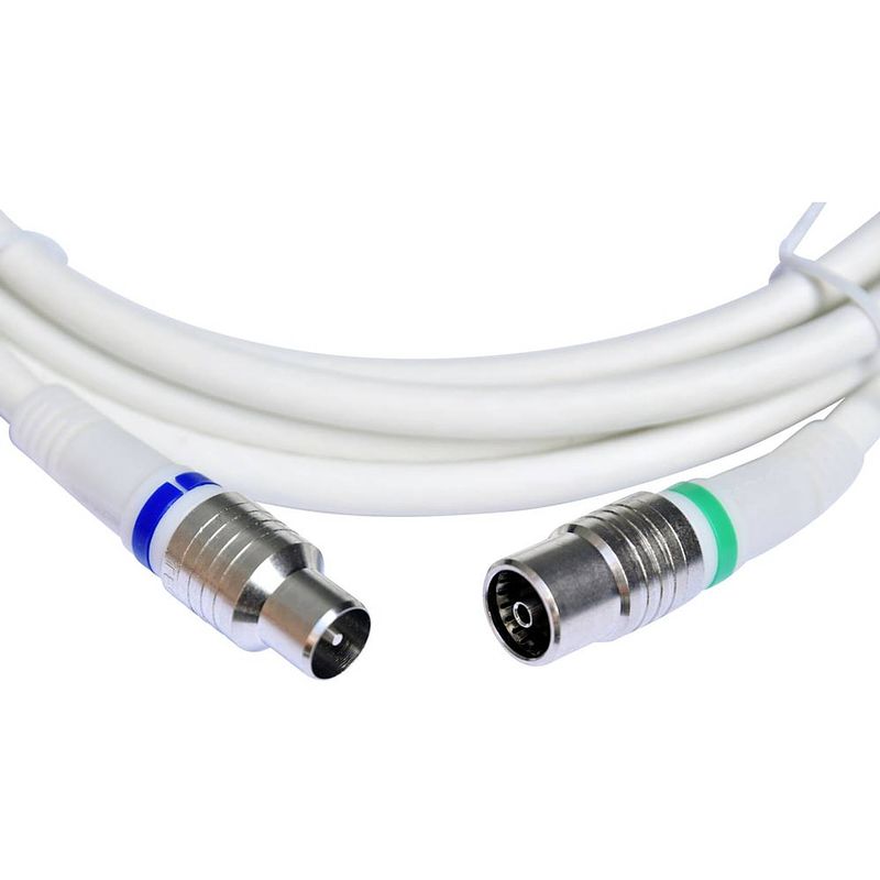 Foto van Technetix coax kabel (m) - (f) recht 1,5 meter