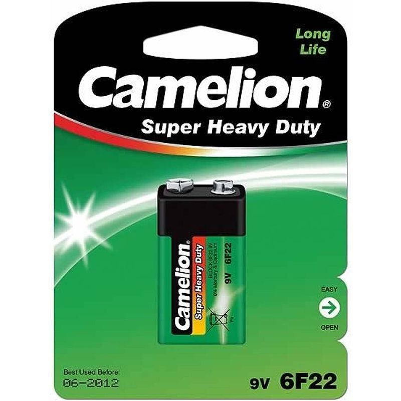 Foto van Camelion batterij 6f22 (9v / 400 mah) per stuk