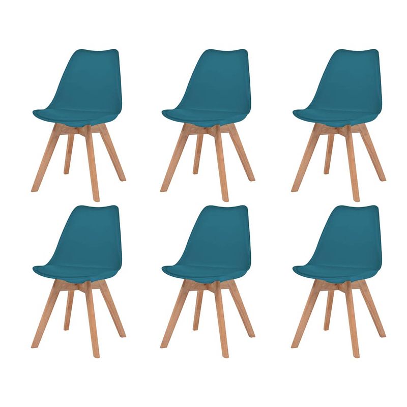 Foto van Vidaxl eetkamerstoelen 6 st kunstleer turquoise