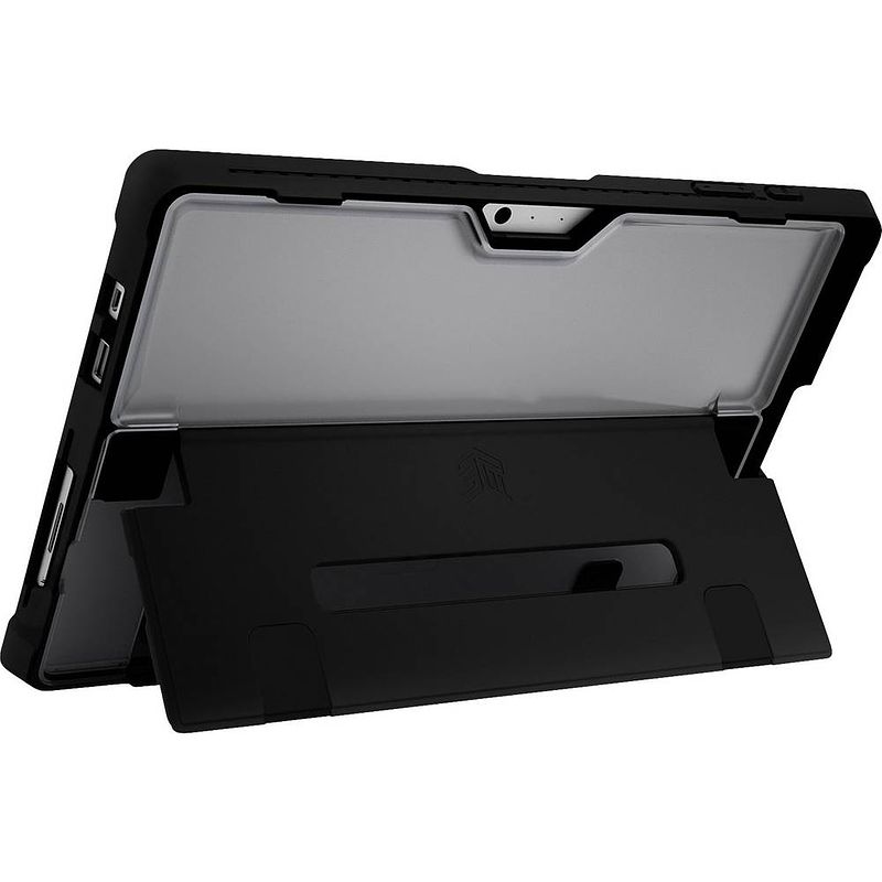 Foto van Stm goods dux shell outdoor case microsoft surface pro 4, microsoft surface pro 5, microsoft surface pro 6, microsoft surface pro 7 zwart (transparant)