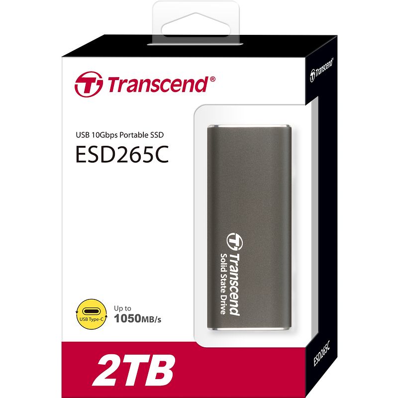 Foto van Transcend esd265c externe usb-c ssd 2 tb