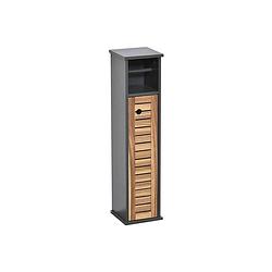 Foto van Gebor - design toiletpapier met reserve dispenser met 1 deur en 1 plank binnenin - acacia - 75x18x18cm -