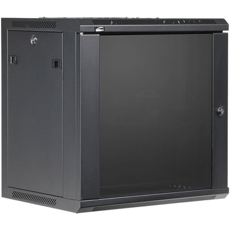 Foto van Caymon wpr412r/b 19" kast met deur en afneembare zijpanelen 12u