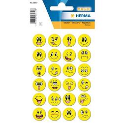 Foto van Haza original stickers smiley geel 24 stuks