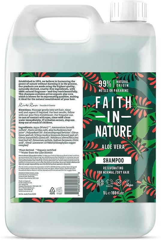 Foto van Faith in nature shampoo aloë vera navulverpakking