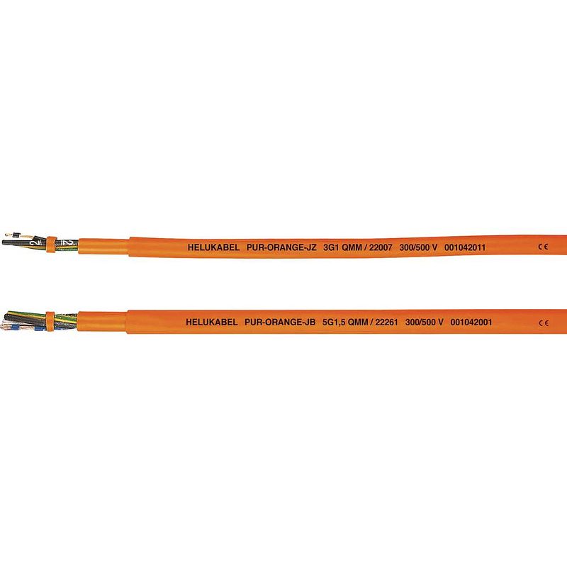 Foto van Helukabel pur-orange jb stuurstroomkabel 4 g 4 mm² oranje 22266-500 500 m