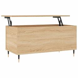 Foto van Vidaxl salontafel 90x44,5x45 cm bewerkt hout sonoma eikenkleurig