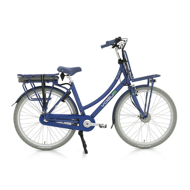 Foto van Vogue elektrische transportfiets elite 28 inch 57 cm dames 3v rollerbrake blauw