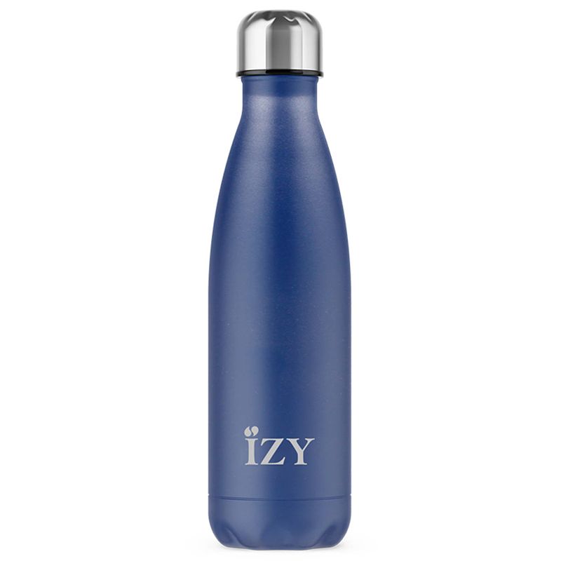 Foto van Izy bottles - thermosfles/isoleerfles 500ml - mat donker blauw