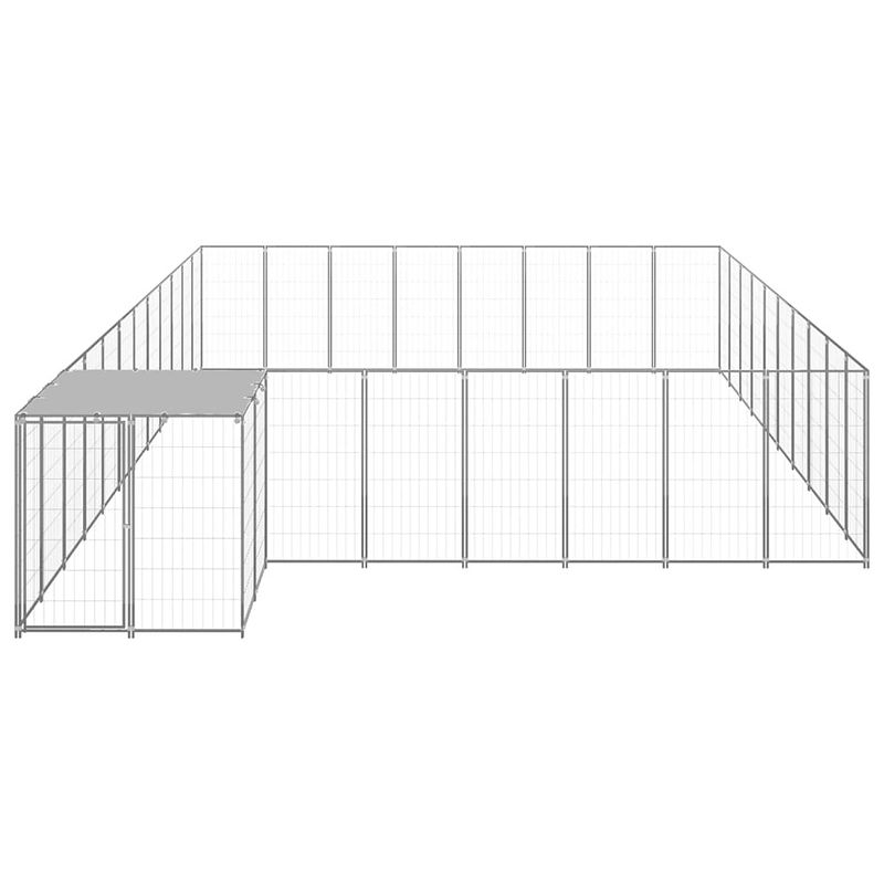 Foto van Infiori hondenkennel 25,41 m² staal zilverkleurig