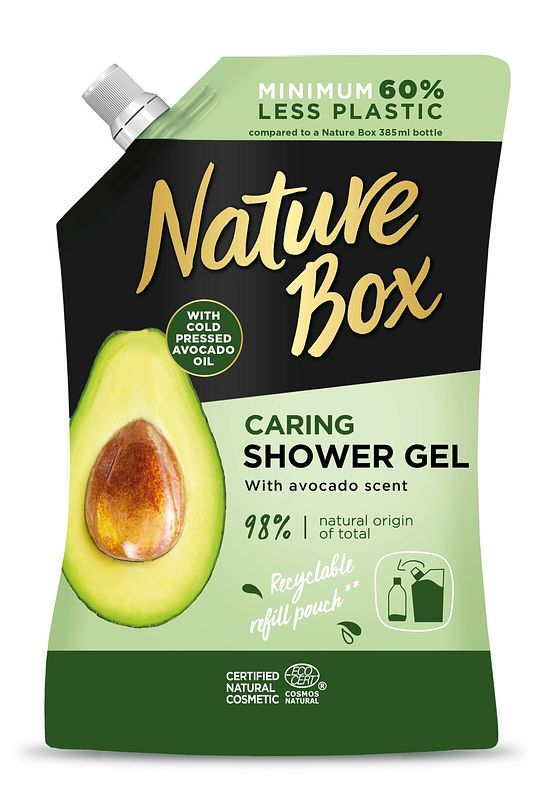 Foto van Nature box caring shower gel