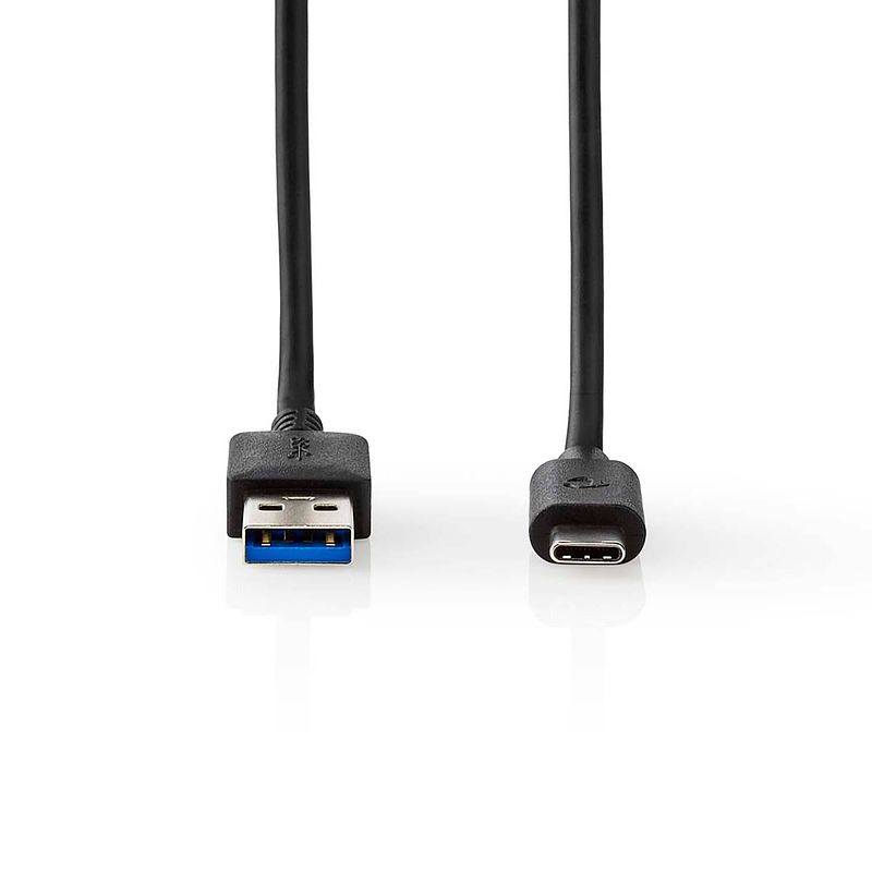 Foto van Nedis usb-kabel - zwart - 1.00 m