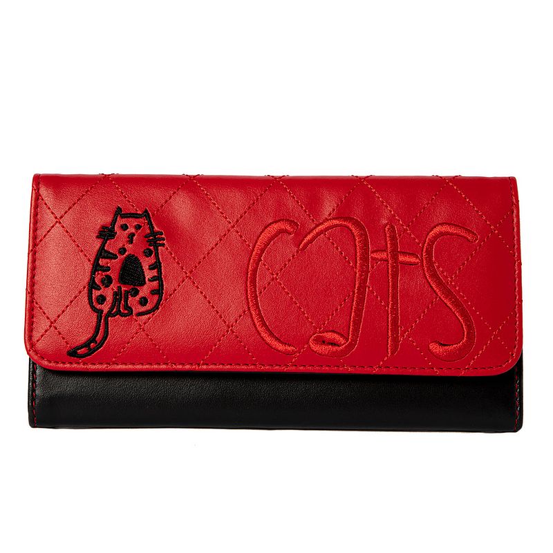 Foto van Biggdesign cats dames portemonnee - portefeuille vrouwen - rood zwart