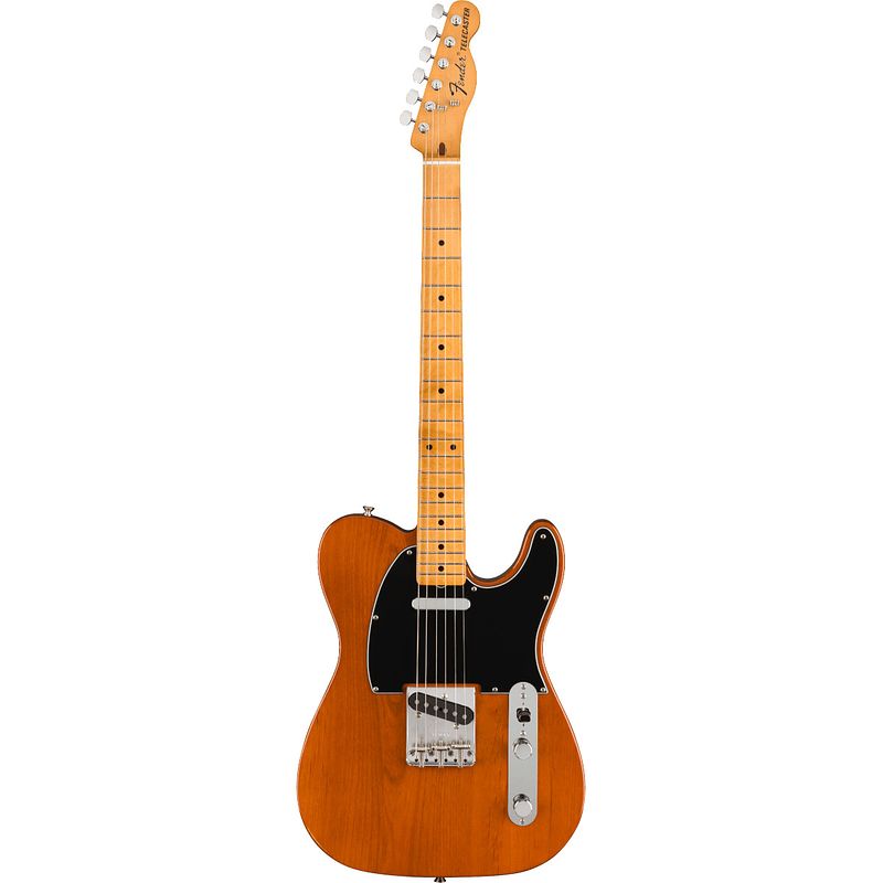 Foto van Fender limited edition vintera 's70s telecaster mn mocha elektrische gitaar met deluxe gigbag