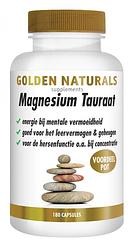 Foto van Golden naturals magnesium tauraat capsules