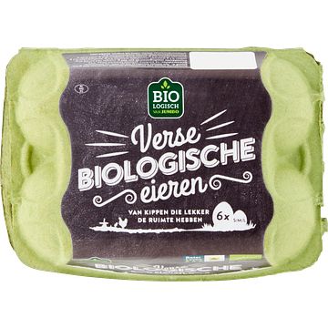 Foto van Jumbo verse biologische eieren s/m/l 6 stuks