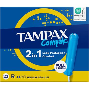 Foto van Tampax compak regular tampons met inbrenghuls x22 bij jumbo