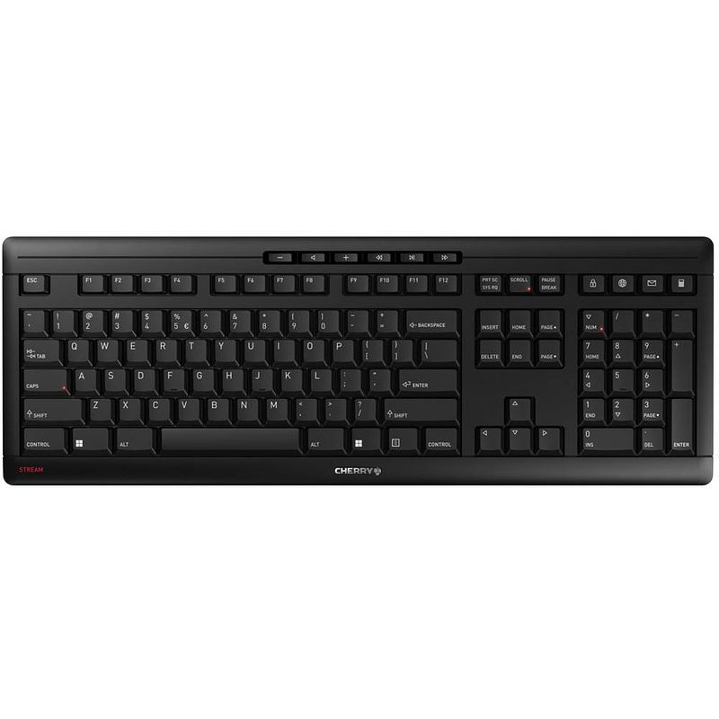 Foto van Cherry jk-8550eu-2 toetsenbord draadloos qwerty, us internationaal zwart