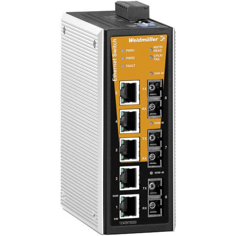 Foto van Weidmüller ie-sw-vl08mt-5tx-1sc-2scs industrial ethernet switch 10 / 100 mbit/s