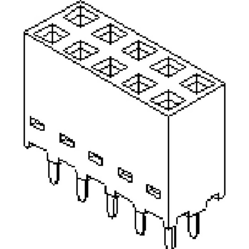 Foto van Molex 901512120 female header, inbouw (standaard) totaal aantal polen: 20 rastermaat: 2.54 mm inhoud: 1 stuk(s) tube