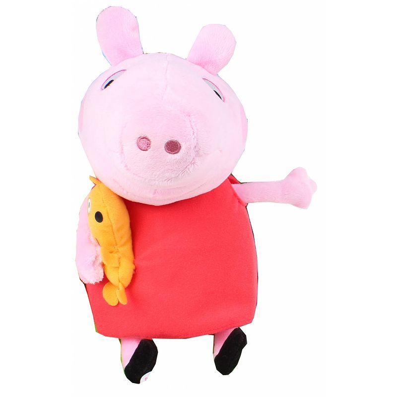 Foto van Nickelodeon knuffel peppa pig pluche rood 25 cm