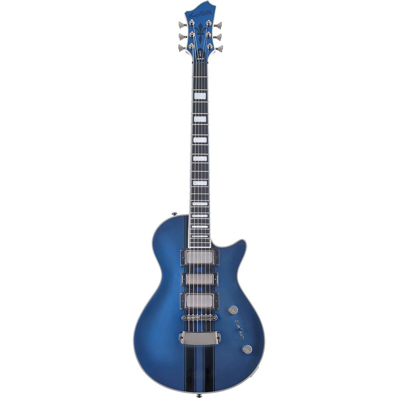 Foto van Hagstrom ultra max special deep space blue metallic elektrische gitaar