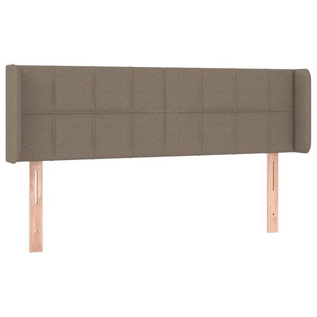 Foto van Vidaxl hoofdbord met randen 147x16x78/88 cm stof taupe