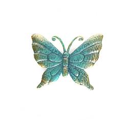 Foto van Metalen vlinder brons 22x19 cm wanddeco