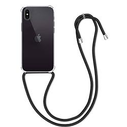 Foto van Basey iphone xs max hoesje met koord hoes siliconen case iphone xs max-transparant