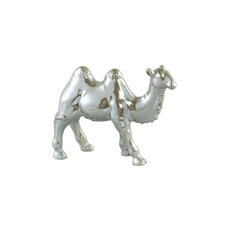 Foto van Ptmd aidan gold green glazed ceramic camel statue stand