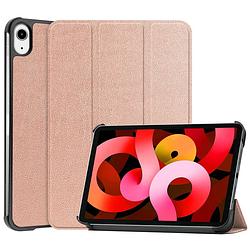 Foto van Basey ipad air 2022 (5e generatie) hoesje kunstleer hoes case cover - rose goud