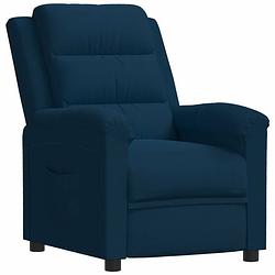 Foto van Vidaxl fauteuil verstelbaar fluweel blauw