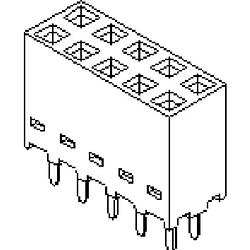 Foto van Molex 901512140 female header, inbouw (standaard) totaal aantal polen 40 rastermaat: 2.54 mm 11 stuk(s) tube