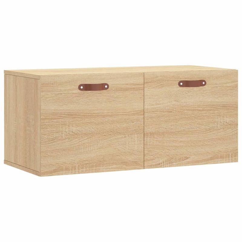 Foto van Infiori wandkast 80x36,5x35 cm bewerkt hout sonoma eikenkleurig