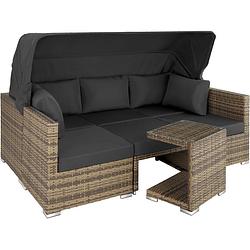 Foto van Tectake - wicker loungeset tuinset loungebank san marino natuurkleur - 403713