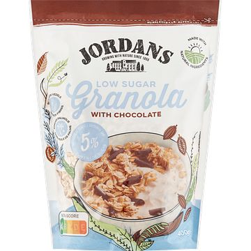 Foto van Jordans low sugar granola with chocolate 400g bij jumbo