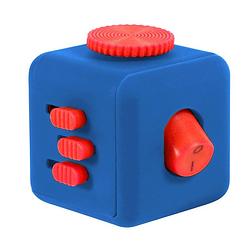 Foto van Banzaa fidget cube - wriemel kubus blauw rood
