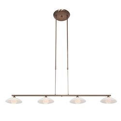 Foto van Klassieke hanglamp - steinhauer - glas - klassiek - g9 - l: 120cm - voor binnen - woonkamer - eetkamer - bruin