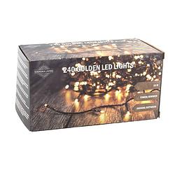 Foto van Kerstverlichting goud buiten 240 lampjes 1800 cm inclusief timer en dimmer - kerstverlichting kerstboom