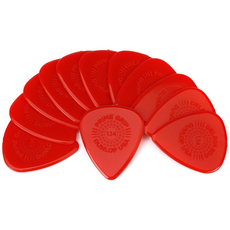 Foto van Dunlop 450p114 prime grip delrin 1.14mm plectrumset (12 stuks)