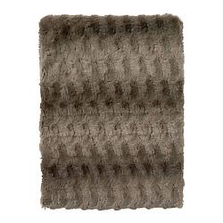 Foto van Dutch decor tomy - plaid taupe 130x180 cm - bruin