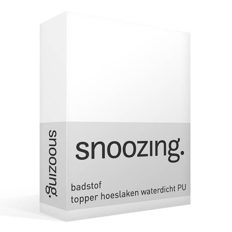 Foto van Snoozing - badstof - waterdicht - topper - hoeslaken - 200x220 - wit