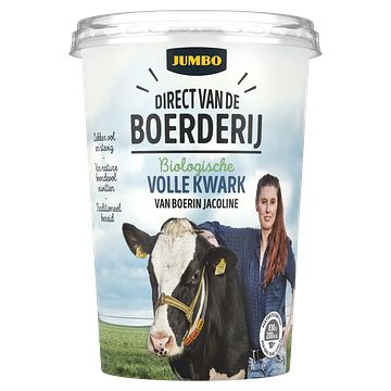 Foto van Jumbo direct van de boerderij biologische volle kwark 450g