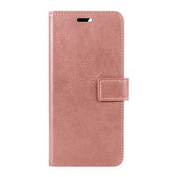 Foto van Basey oneplus nord 2t hoesje bookcase hoes flip case book cover - oneplus nord 2t hoes book case hoesje - rose goud