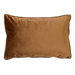 Foto van Dutch decor finn - kussenhoes velvet tobacco brown 40x60 cm - bruin - bruin