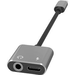 Foto van Terratec usb 2.0 adapter [1x jackplug female 3,5 mm, usb-c bus - 1x usb-c stekker] connect c100