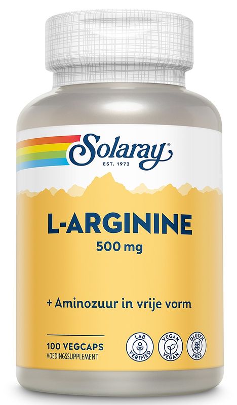 Foto van Solaray l-arginine 500mg capsules