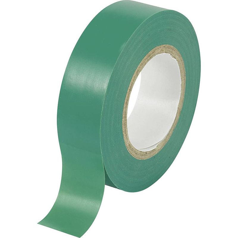 Foto van Tru components sw10-158 1564096 isolatietape groen (l x b) 10 m x 19 mm 1 stuk(s)