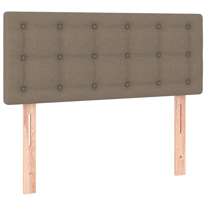 Foto van The living store hoofdbord - taupe - 100 x 5 x 78/88 cm - stijlvol ontwerp en verstelbare hoogte